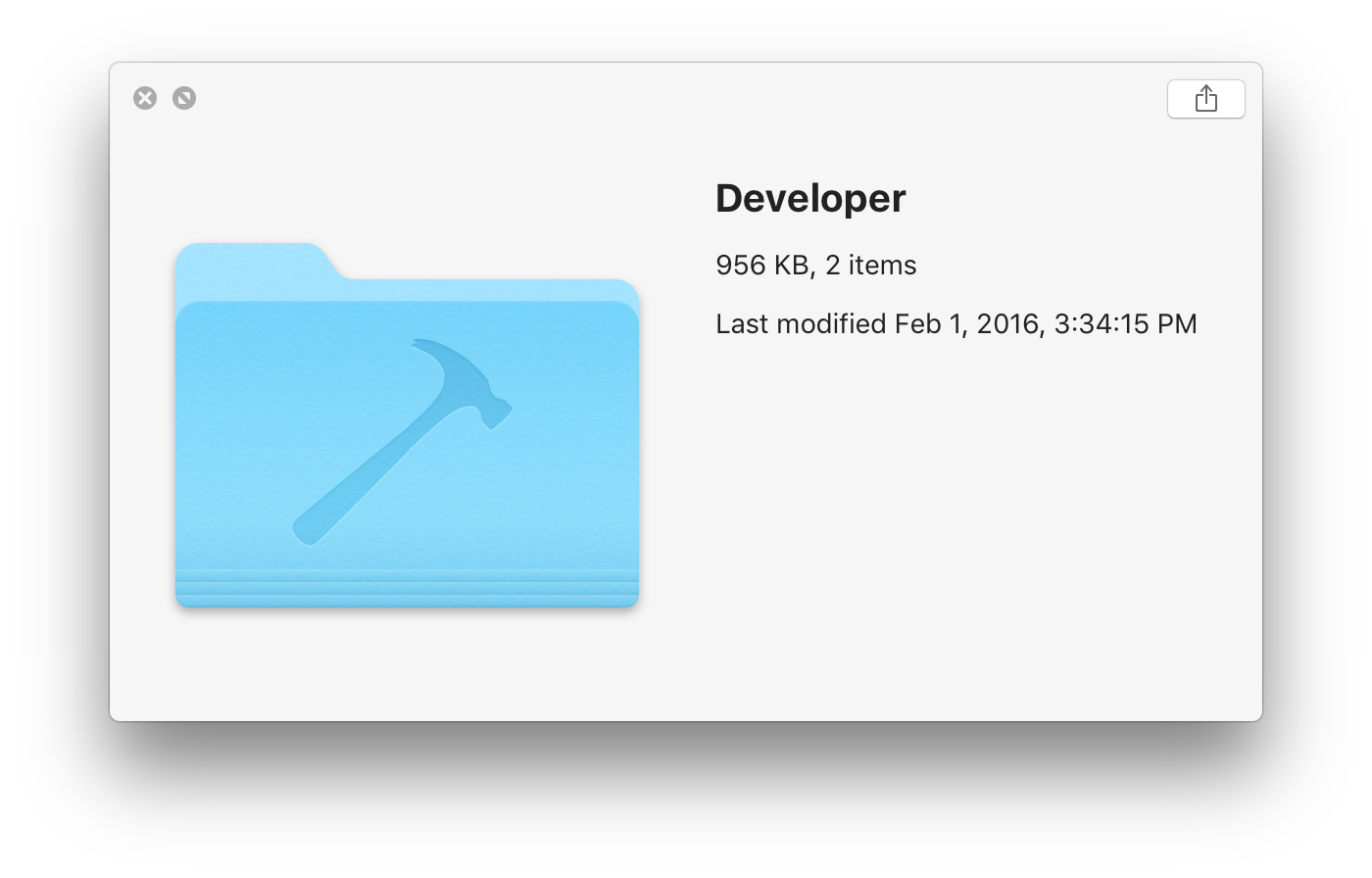 Developer folder on a mac
